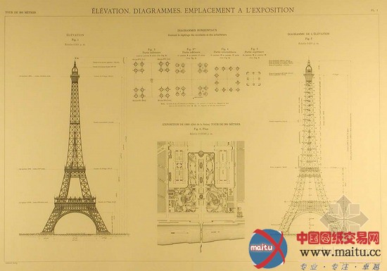 法国埃菲尔铁塔设计方案图