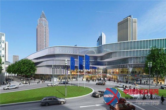 MRA设计的德国法兰克福绿顶Skyline广场花园