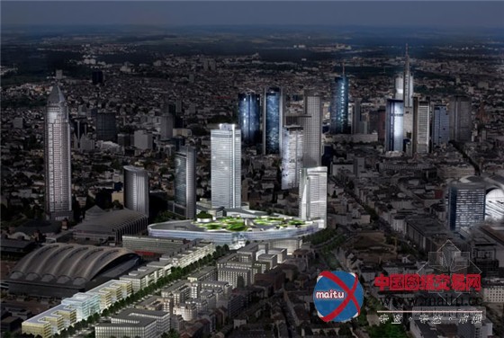 MRA设计的德国法兰克福绿顶Skyline广场花园